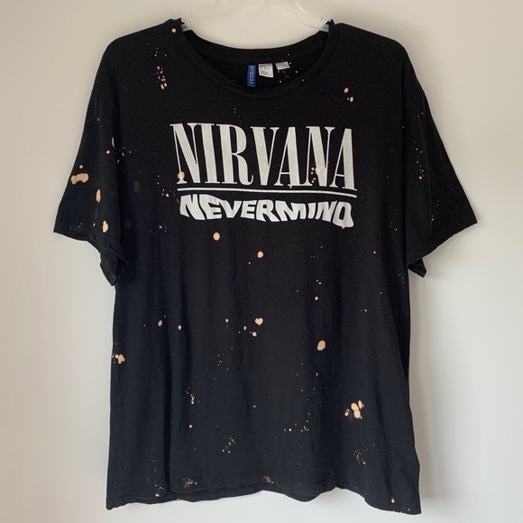 NIRVANA Tops - Nirvana | Nevermind Bleached Graphic Band Tee